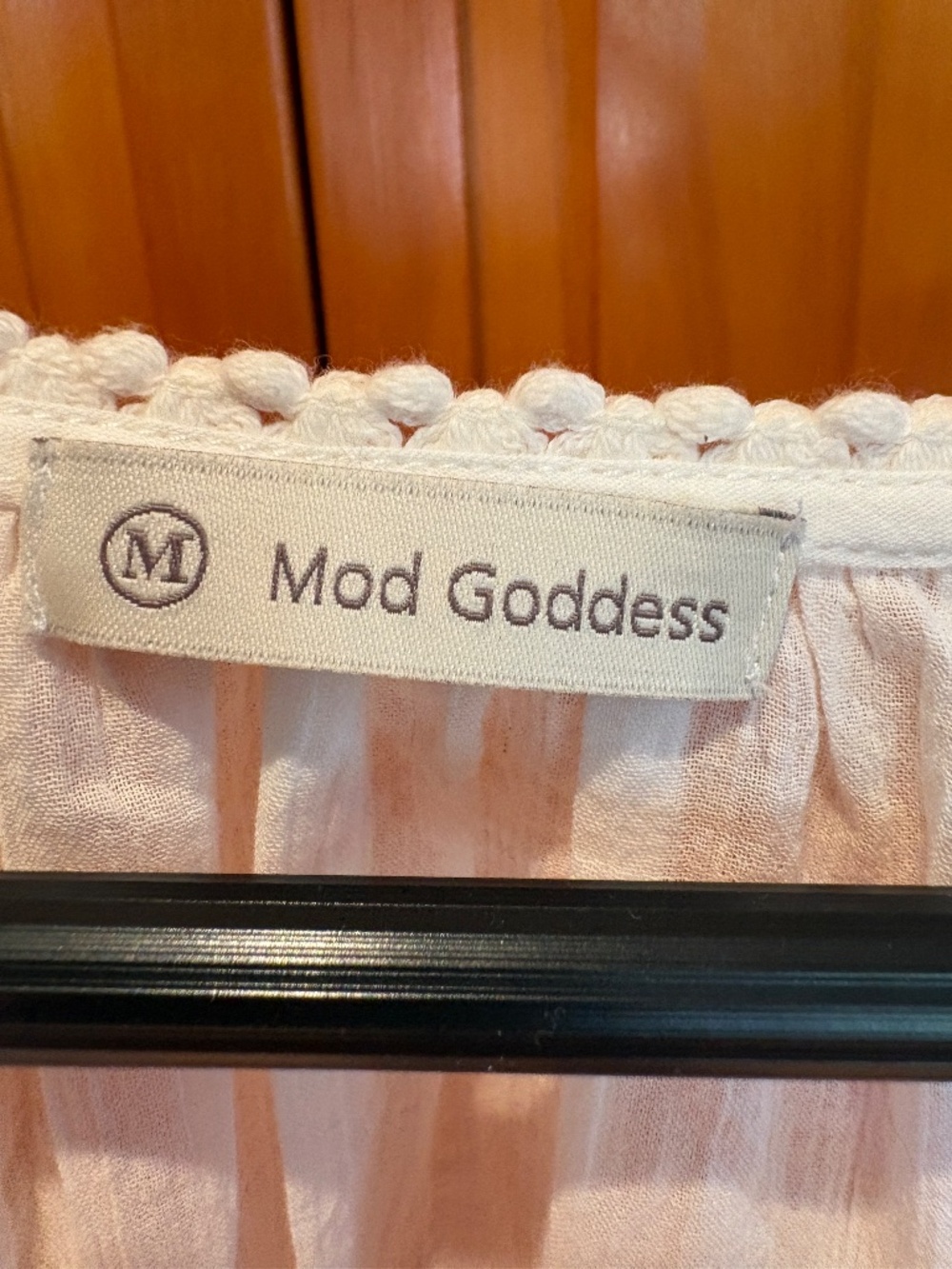 Mod Goddess 100% Cotton White Boho Embroidered Blouse Size Medium Gauze - Picture 5 of 10